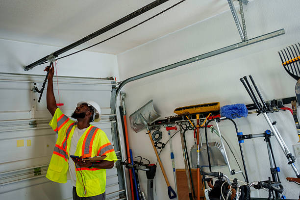 Professional Garage Door technician working in Harrison, MI